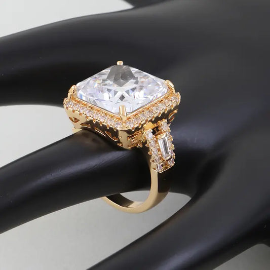 Jeweled Cubic Rhinestone Statement Ring
