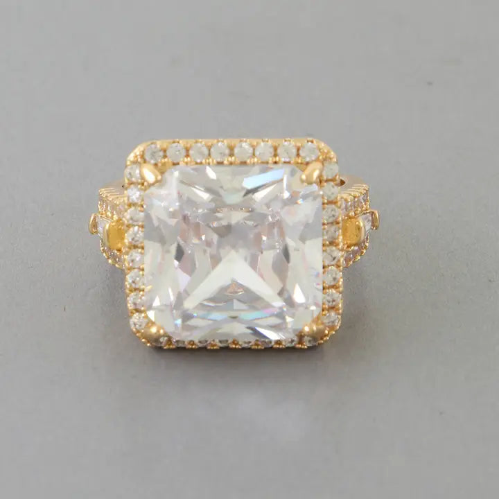 Jeweled Cubic Rhinestone Statement Ring
