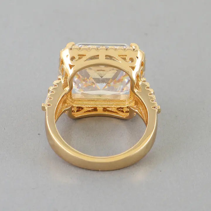 Jeweled Cubic Rhinestone Statement Ring